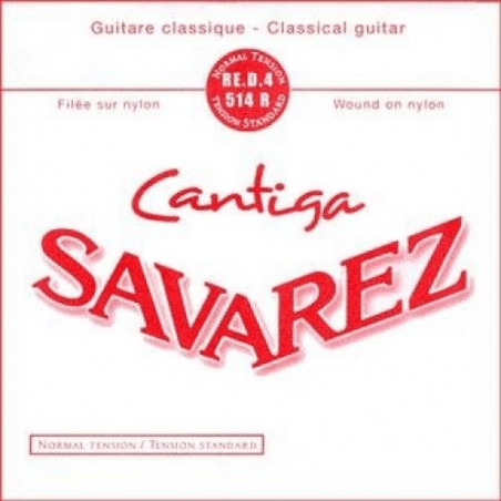 Savarez Cantiga 514R Ré tirant normal Filée Métal Argenté - corde guitare classique