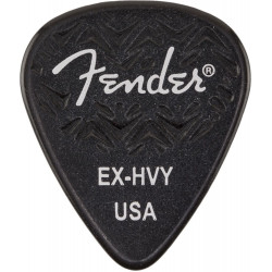 Fender - Médiators Black 351 Shape Extra Heavy - Pack de 6 médiators