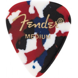 Fender - Médiators 351 Shape Confetti Medium - Pack de 12 médiators