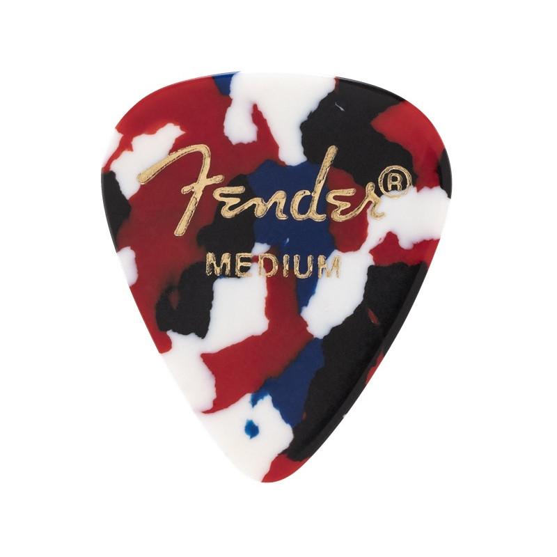 Fender - Médiators 351 Shape Confetti Medium - Pack de 12 médiators