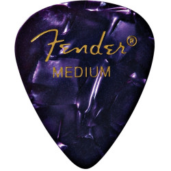 Fender - Médiators Purple Moto 351 Shape Medium - pack de 12 médiators guitare