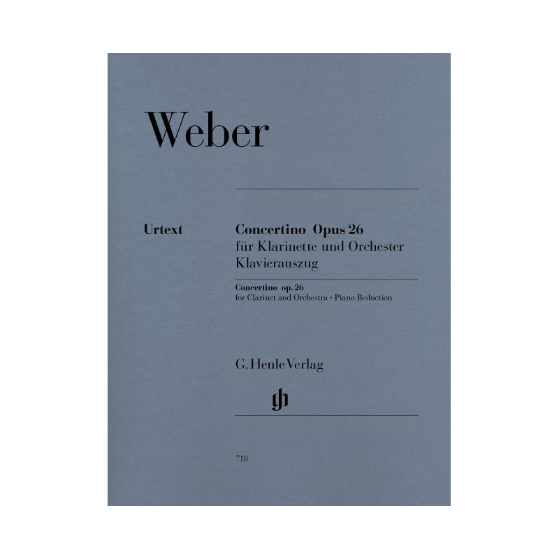 Concertino Opus 26 für klarinette und Orchester - Carl Maria Von Weber