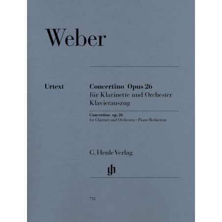 Concertino Opus 26 für klarinette und Orchester - Carl Maria Von Weber