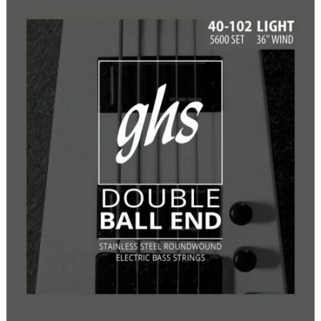 CGH 5600 - Jeu de cordes guitare basse - Double boule Stainless Steel - Light 40-102