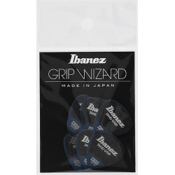 Ibanez PPA16MSGDB - 6 médiators Grip Wizard série Sand Grip deep blue - medium - 0,8mm
