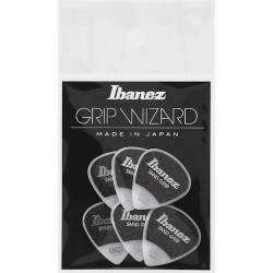 Ibanez PPA16MSGWH - 6 médiators Grip Wizard série Sand Grip blanc - medium - 0,8mm