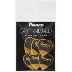 Ibanez PPA16XSGYE - 6 médiators Grip Wizard série Sand Grip jaune - extra heavy - 1,2mm