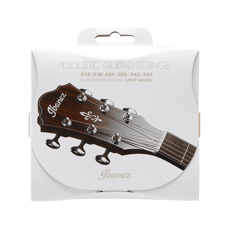 Ibanez IACS6C - Jeu de cordes guitare acoustique - Bronze 80/20 Coated - Light 12-53