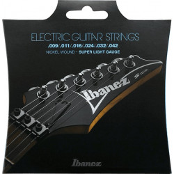 Ibanez IEGS6 - Jeu de cordes guitare électrique - Nickel wound - Super Light 09-42