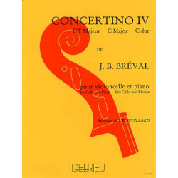Concertino 4 C - Jean Baptiste Breval - Partitions violoncelle et piano