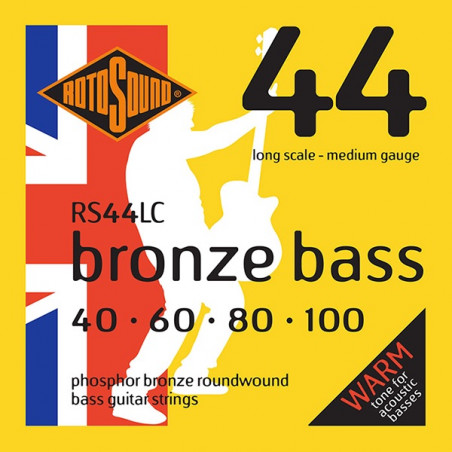 Rotosound RS44LC - Jeu de cordes basse acoustique phosphore bronze - 40-100