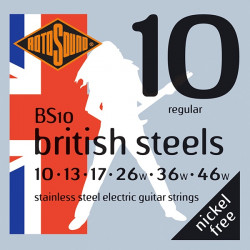 Rotosound BS10 British steels - Jeu de cordes guitare électrique - 10-46