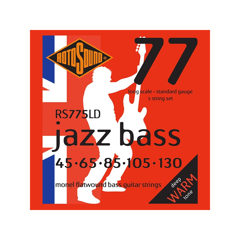 Rotosound RS775LD Jazz bass - Jeu de 5 cordes basse - 45-130