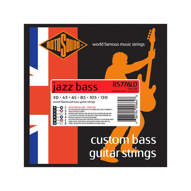Rotosound RS776LD Jazz bass - Jeu de 6 cordes basse - 30-105