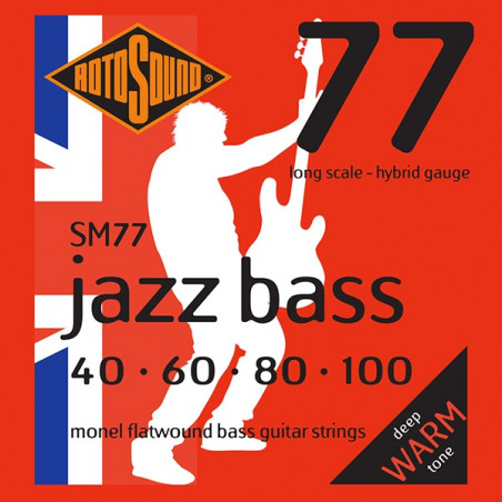 Rotosound SM77 Jazz bass - Jeu de cordes basse - 40-100