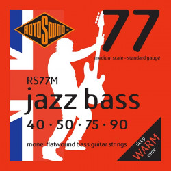Rotosound RS77M Jazz bass - Jeu de cordes basse médium scale - 40-90