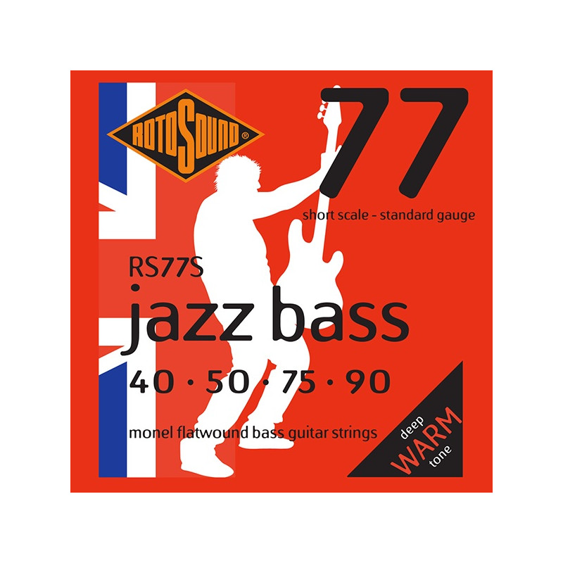 Rotosound RS77S Jazz bass - Jeu de cordes basse short scale - 40-90