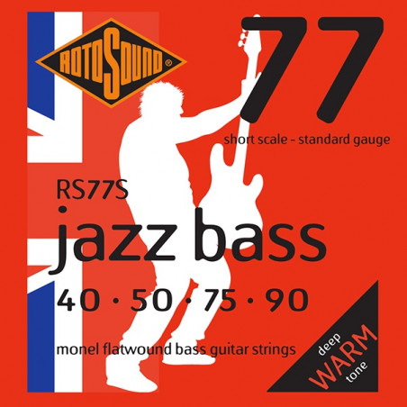 Rotosound RS77S Jazz bass - Jeu de cordes basse short scale - 40-90
