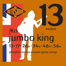 Rotosound JK13 Jumbo king - Jeu de cordes phosphore bronze guitare acoustique - 13-56