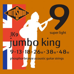 Rotosound JK9 Jumbo king - Jeu de cordes phosphore bronze guitare acoustique - 9-48