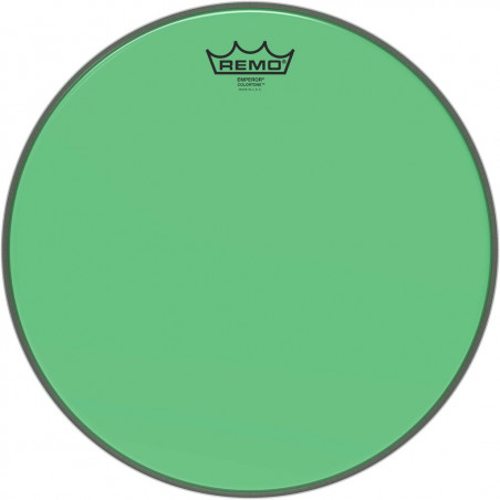 Remo BE-0314-CT-GN - Peau de frappe Emperor Colortone, vert, 14''