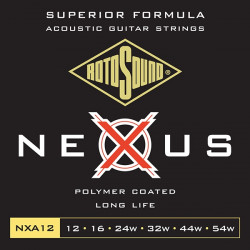 Rotosound NXA12 - Jeu de cordes Nexus Coated Phosphor Bronze guitare acoustique - 12-54