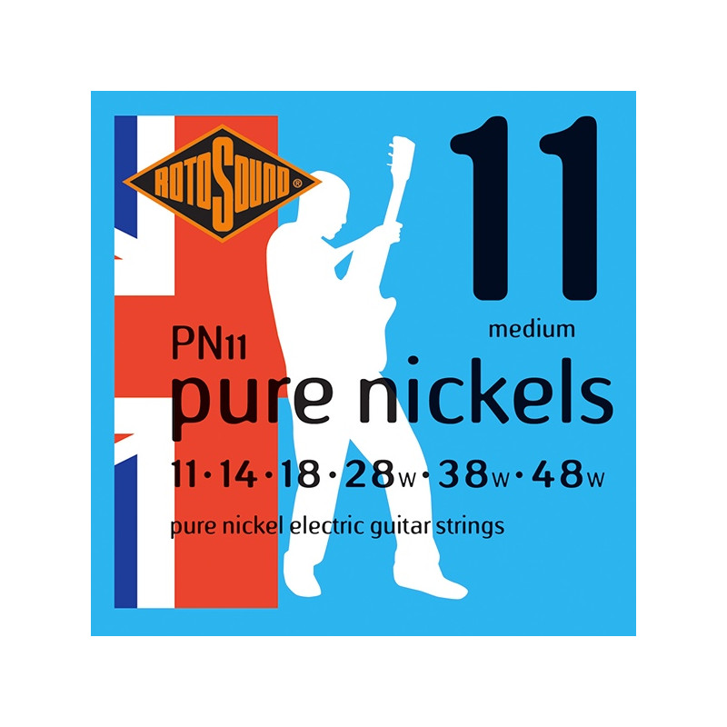 Rotosound PN11 Pure Nickels - Jeu de cordes guitare électrique - 11-48