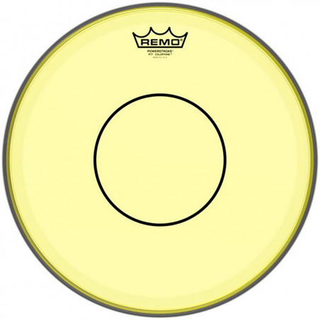 Remo P7-0313-CT-YE - Peau de frappe Powerstroke 77 Colortone jaune 13''