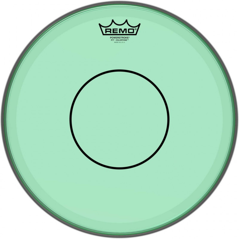 Remo P7-0314-CT-GN - Peau de frappe Powerstroke 77 Colortone vert, 14''