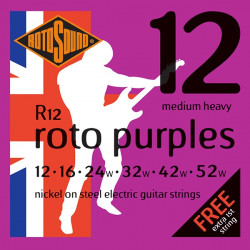 Rotosound R12 Roto Purples - Jeu de cordes guitare électrique - 12-52