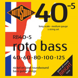 Rotosound RB40-5 Roto Bass - Jeu de 5 cordes basse - 40-125