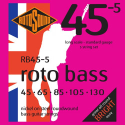 Rotosound RB45-5 Roto Bass - Jeu de 5 cordes basse - 45-130