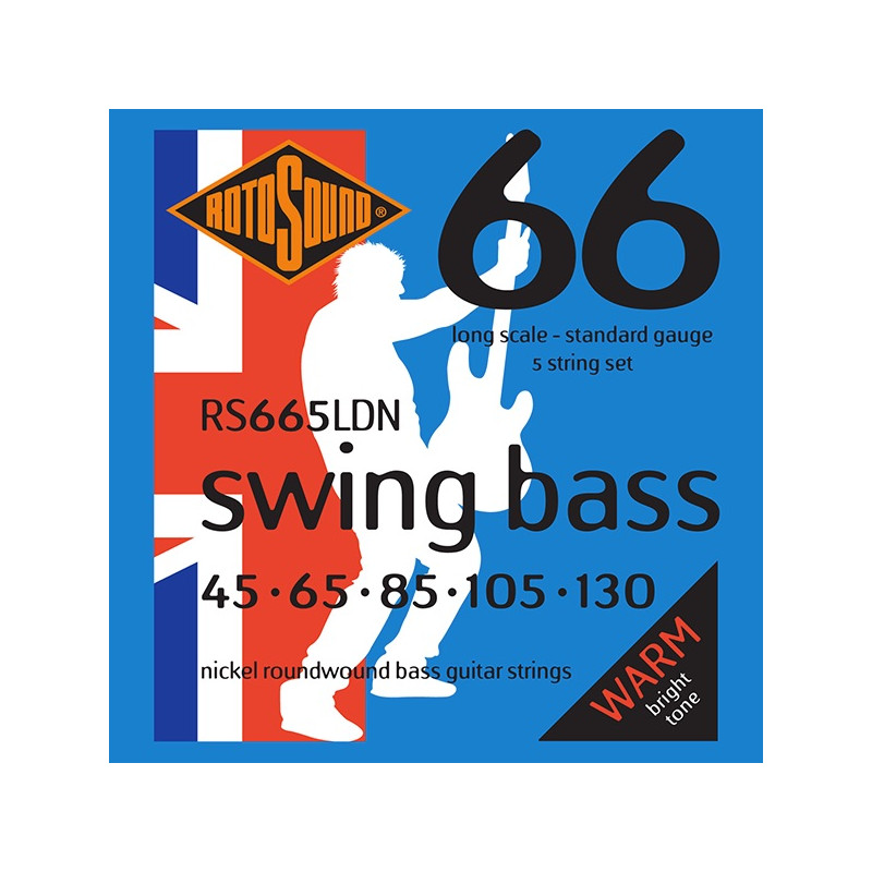 Rotosound RS665LDN Swing Bass - Jeu de 5 cordes basse - 45-130