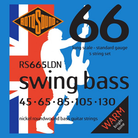 Rotosound RS665LDN Swing Bass - Jeu de 5 cordes basse - 45-130