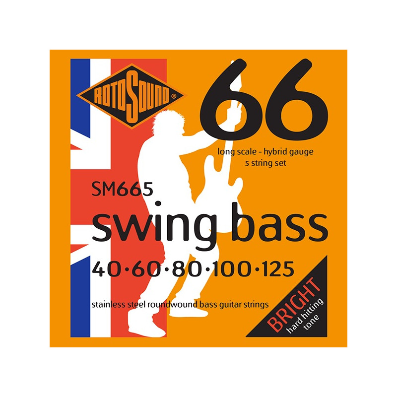 Rotosound SM665 Swing Bass - Jeu de 5 cordes basse - 40-125