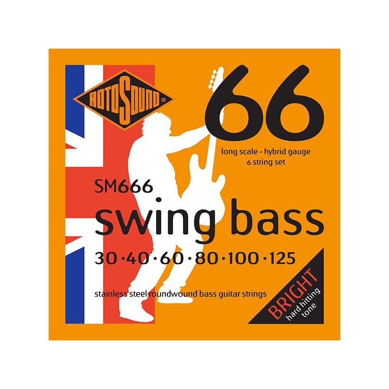 Rotosound SM666 Swing Bass - Jeu de 6 cordes basse - 30-125