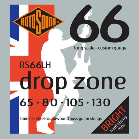 Rotosound RS66LH Drop Zone - Jeu de cordes basse - 65-130