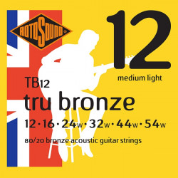 Rotosound TB12 Tru Bronze - Jeu de cordes guitare acoustique - 12-54