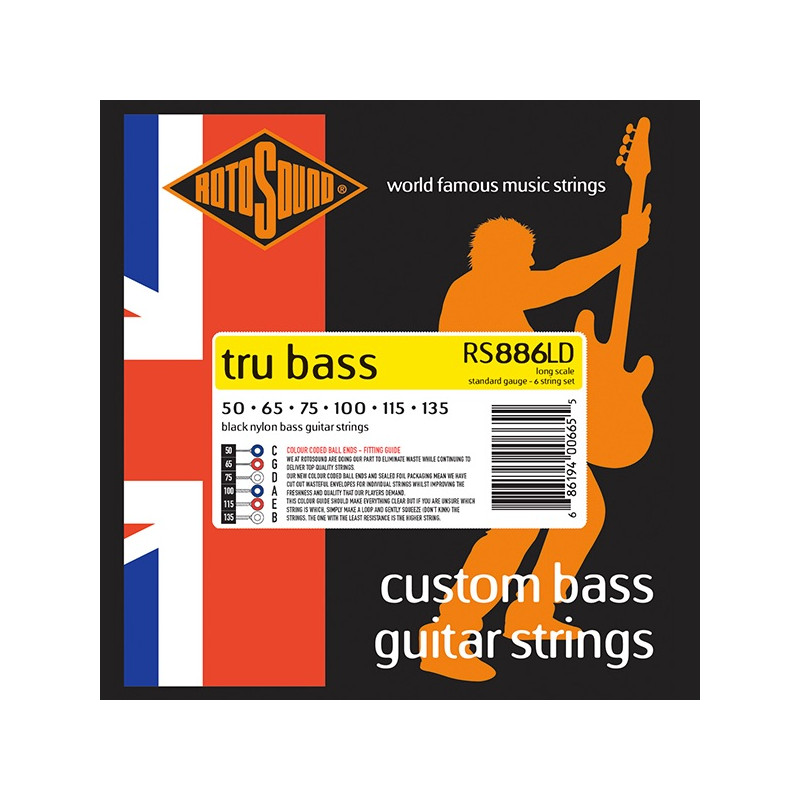 Rotosound RS886LD Tru Bass - Jeu de 6 cordes basse - 50-135