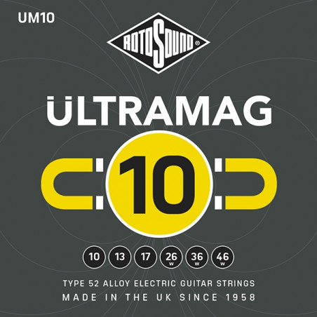 Rotosound UM10 Ultramag - Jeu de cordes guitare électrique - 10-46