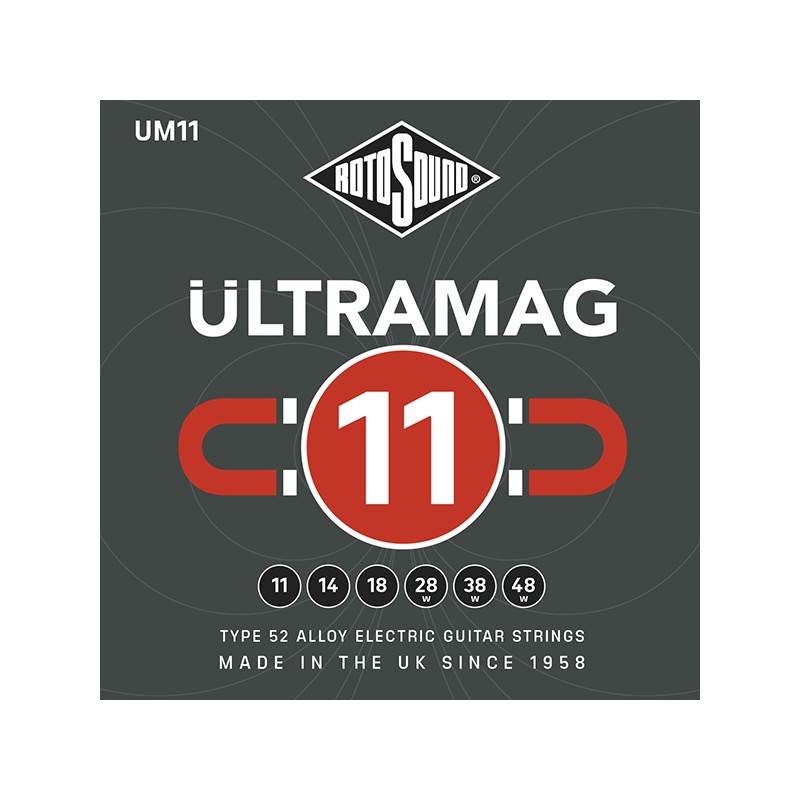 Rotosound UM11 Ultramag - Jeu de cordes guitare électrique - 11-48