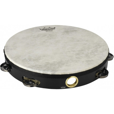 Remo TA-5110-70 - Tambourin 10" avec 1 rangée de 8 cymbalettes avec peau non-accordable