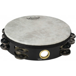 Remo TA-5208-70 - Tambourin 08" avec 2 rangées de 8 cymbalettes avec peau non-accordable