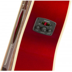 Fender Newporter Player Candy Apple Red gaucher - guitare électro-acoustique