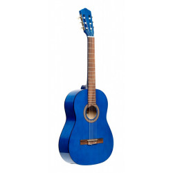 Stagg SCL50 3/4-BLUE - Guitare classique 3/4 brillant bleu