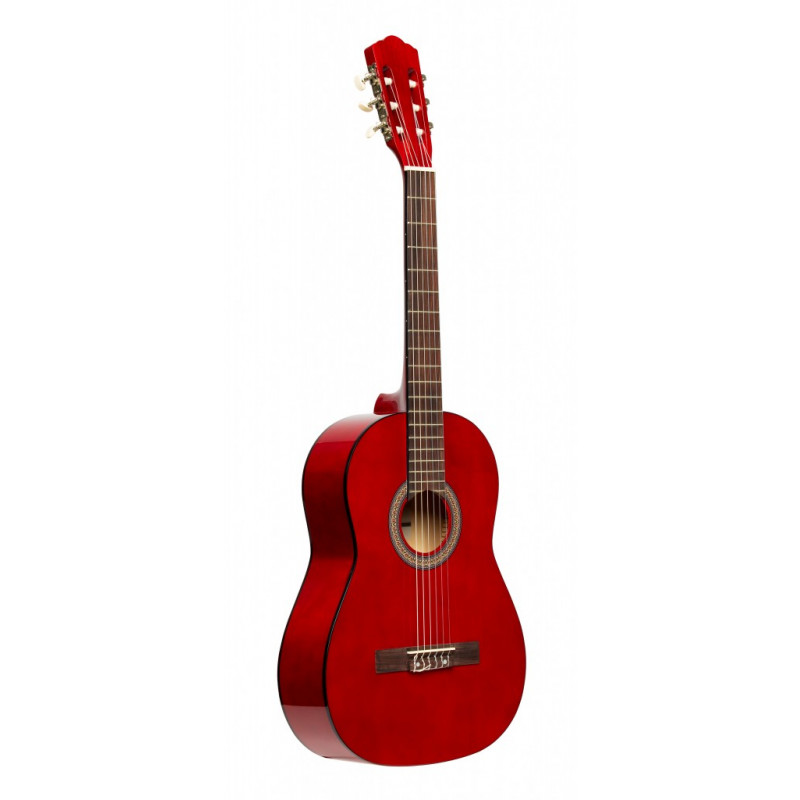 Stagg SCL50 3/4-RED - Guitare classique 3/4 brillant rouge