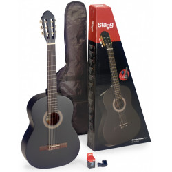 Stagg C440 M BLK PACK - Guitare classique.4/4 tilleul/pack