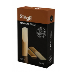 Stagg RD-AS 1,5 - Boîte de 10 anches pour saxophone alto, épaisseur 1,5 mm