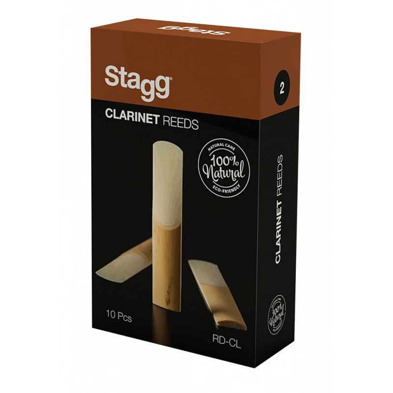 Stagg RD-CL 2 - Boîte de 10 anches pour clarinette, épaisseur 2 mm