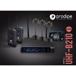 Prodipe PACK UHF DSP DUO AL21 - Système UHF B210 Duo + Micros accordéon